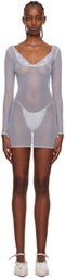 VAILLANT SSENSE Exclusive Blue Sheer Minidress