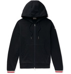 Moncler - Maglia Striped Loopback Cotton-Jersey Zip-Up Hoodie - Men - Navy