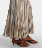 Faithfull Citara striped cotton-blend maxi dress