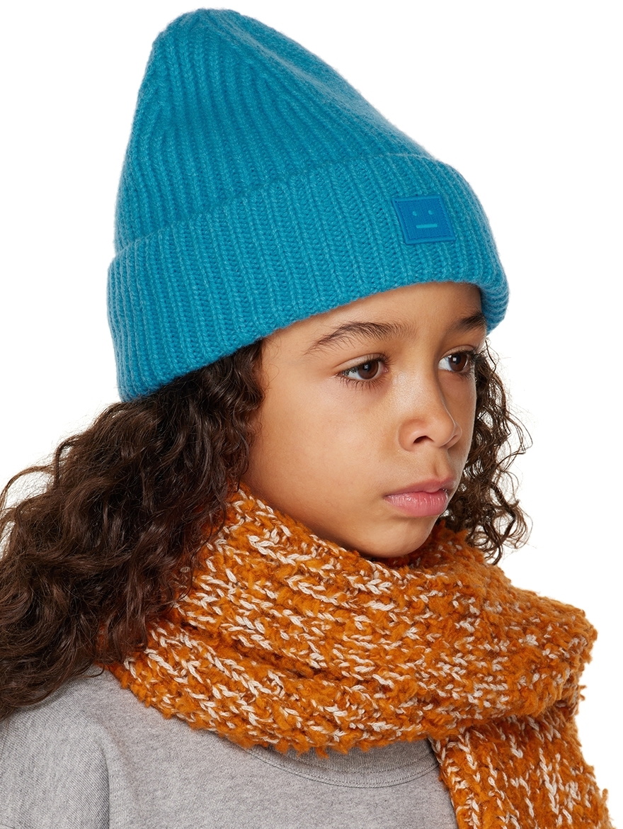 Acne Studios Kids Blue Patch Beanie