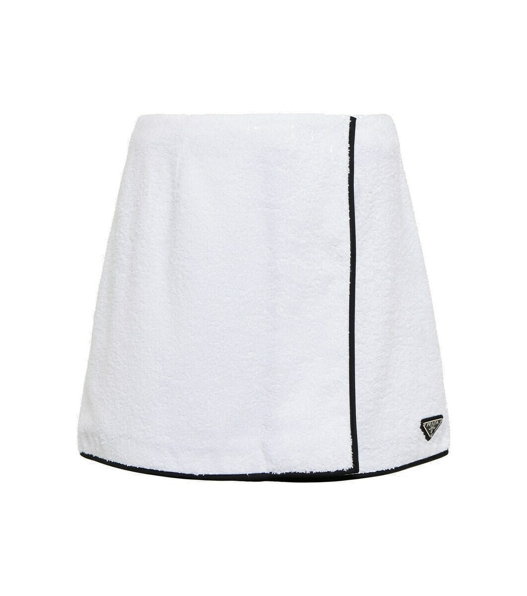 【プラダ・PRADA】Cotton miniskirt Prada Cotton terry miniskirt Prada