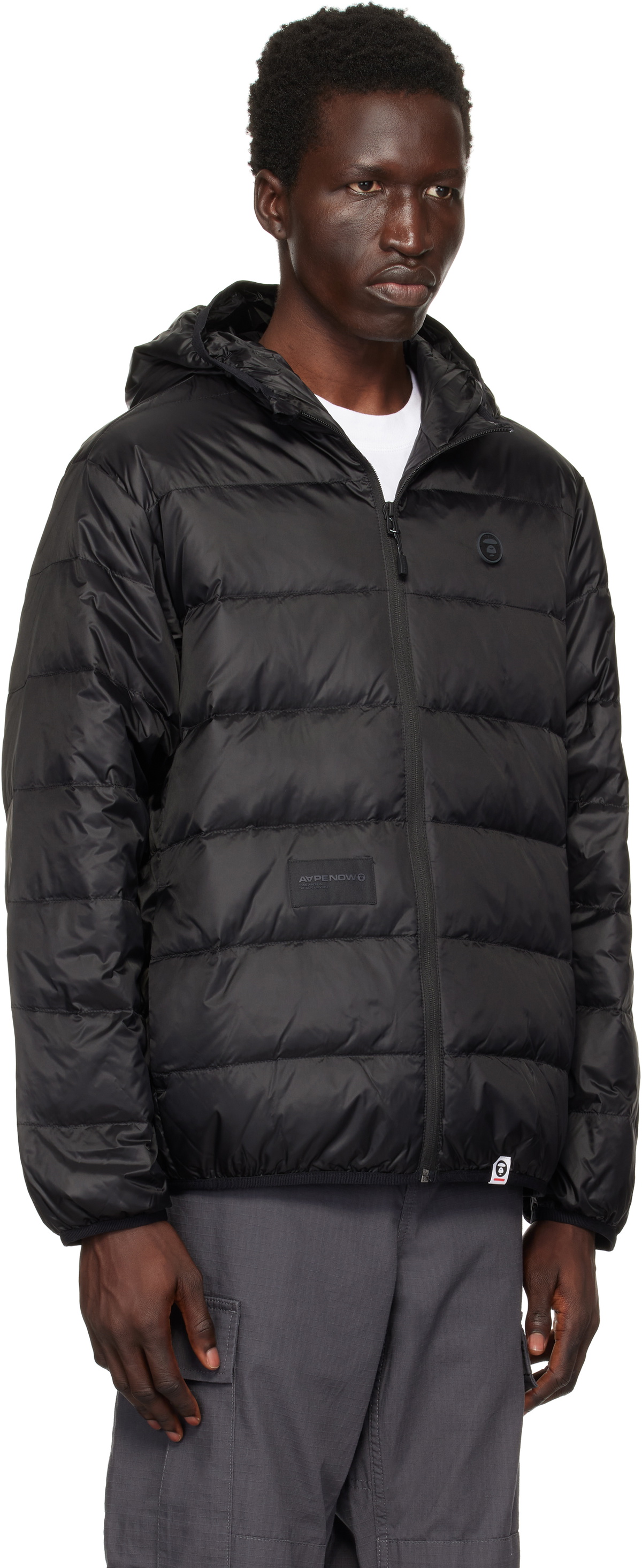 AAPE by A Bathing Ape Black 'AAPE Now' Down Jacket