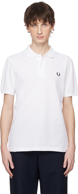 Photo: Fred Perry White Embroidered Polo
