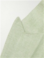 Favourbrook - Ebury Herringbone Linen and Silk-Blend Blazer - Green