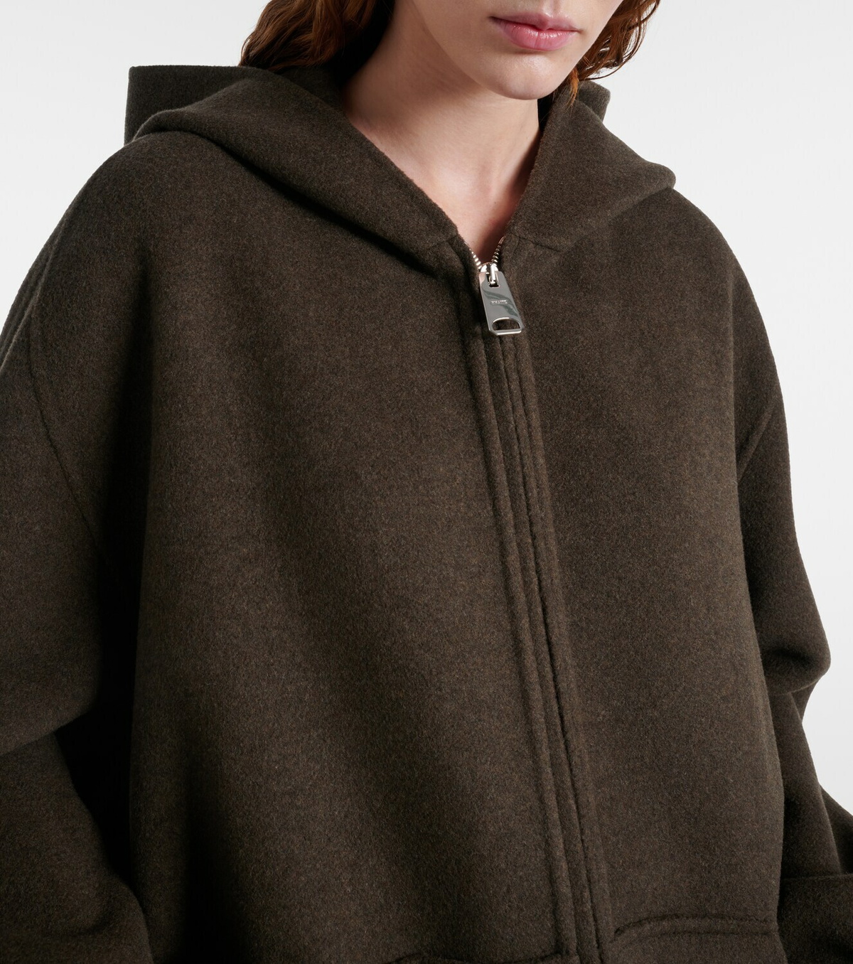 Khaite Dolem hooded oversized wool jacket