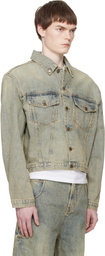 Entire Studios Blue Shrunken Denim Jacket