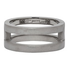 Maison Margiela Silver Brushed Palladio Burattato Ring