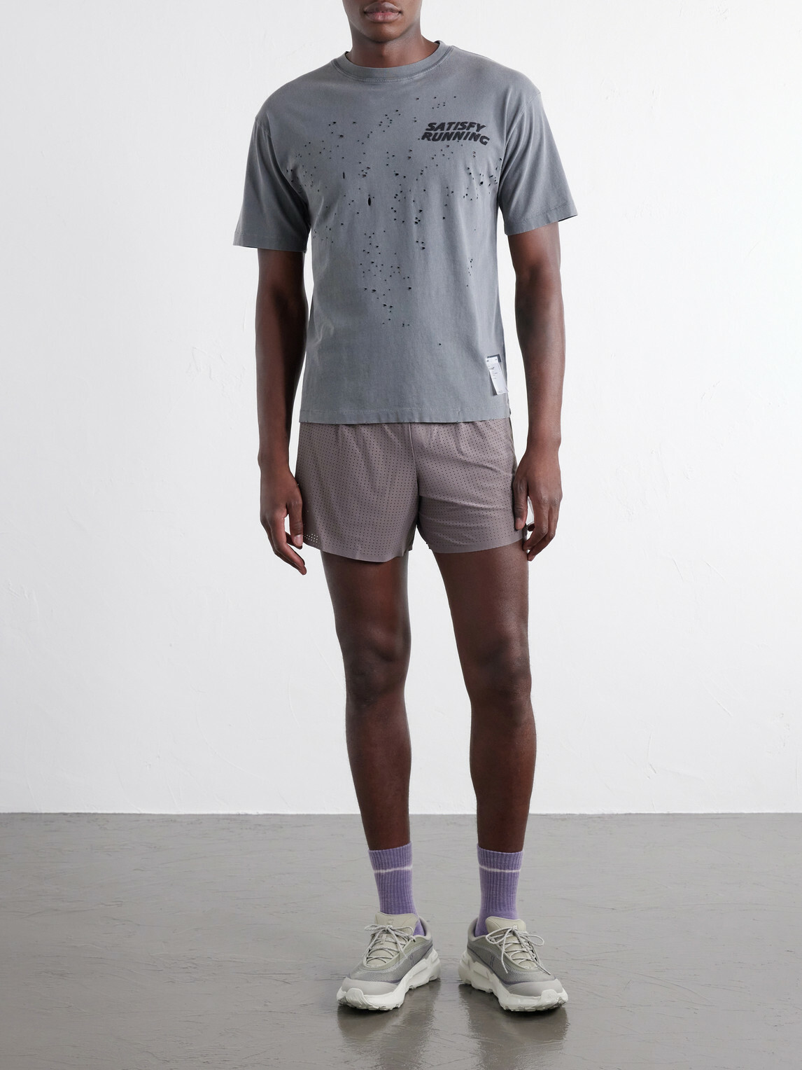 Satisfy - Straight-Leg Logo-Appliqu&eacute;d 5" Space‑O&trade; Shorts - Brown