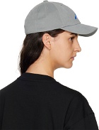 We11done Gray Embroidered Logo Cap