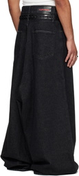 LU'U DAN Black Drop Crotch Jeans