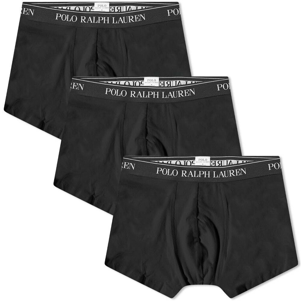 Men's Polo Ralph Lauren Boxer Briefs 2 Pack Black/Charcoal Size L