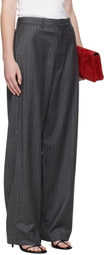 R2W Gray Lopez Striped Trousers