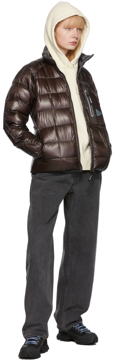 and wander Brown Diamond Stitch Down Jacket