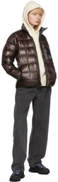 and wander Brown Diamond Stitch Down Jacket