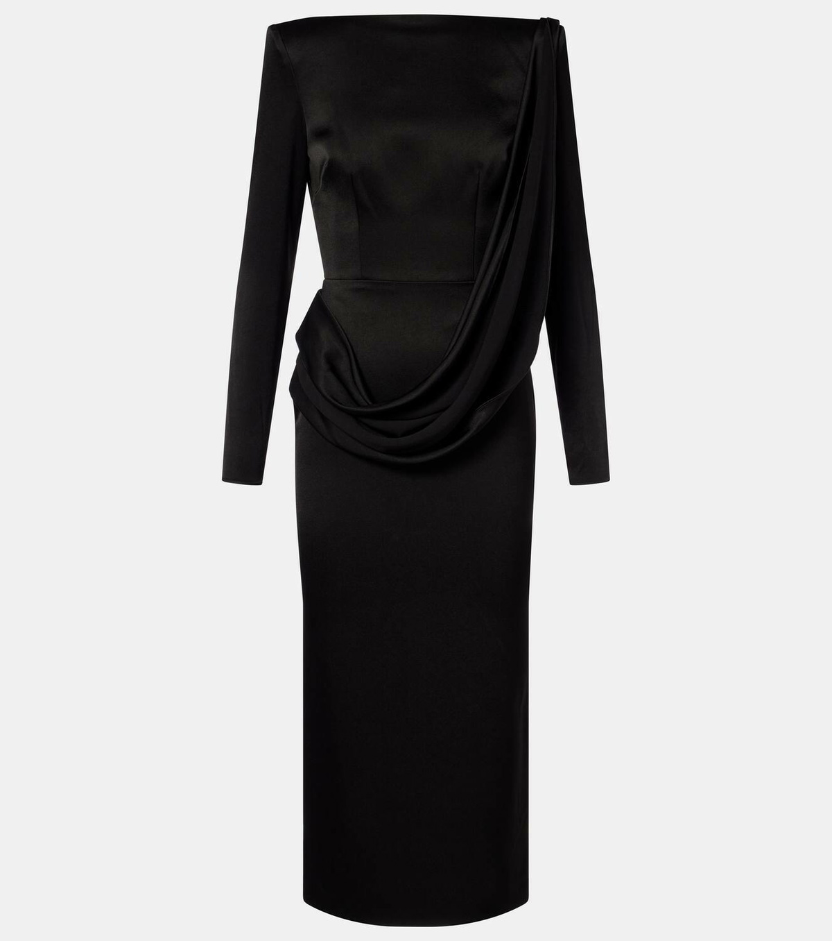 Alex Perry Asymmetric draped midi dress