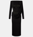 Alex Perry Asymmetric draped midi dress