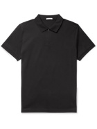 MONCLER - Cotton-Piqué Polo Shirt - Black