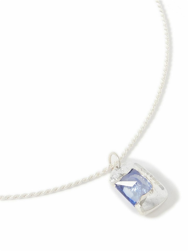 Photo: Bleue Burnham - Rose Sterling Silver Laboratory-Grown Sapphire Pendant Necklace