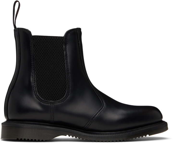 Photo: Dr. Martens Black Flora Smooth Chelsea Boots