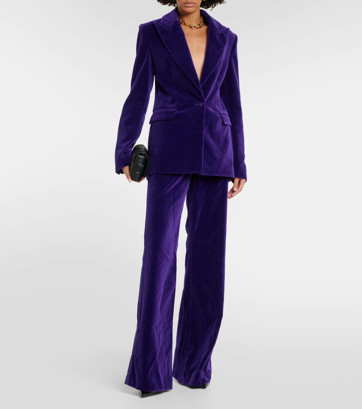 Costarellos Cotton velvet blazer