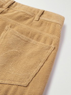 ERL - Slim-Fit Flared Printed Cotton-Blend Corduroy Trousers - Neutrals