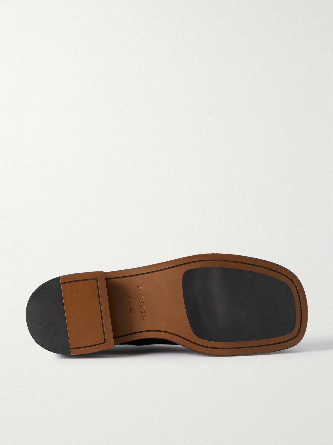 Alexander McQueen - Debossed Leather Shoes - Black