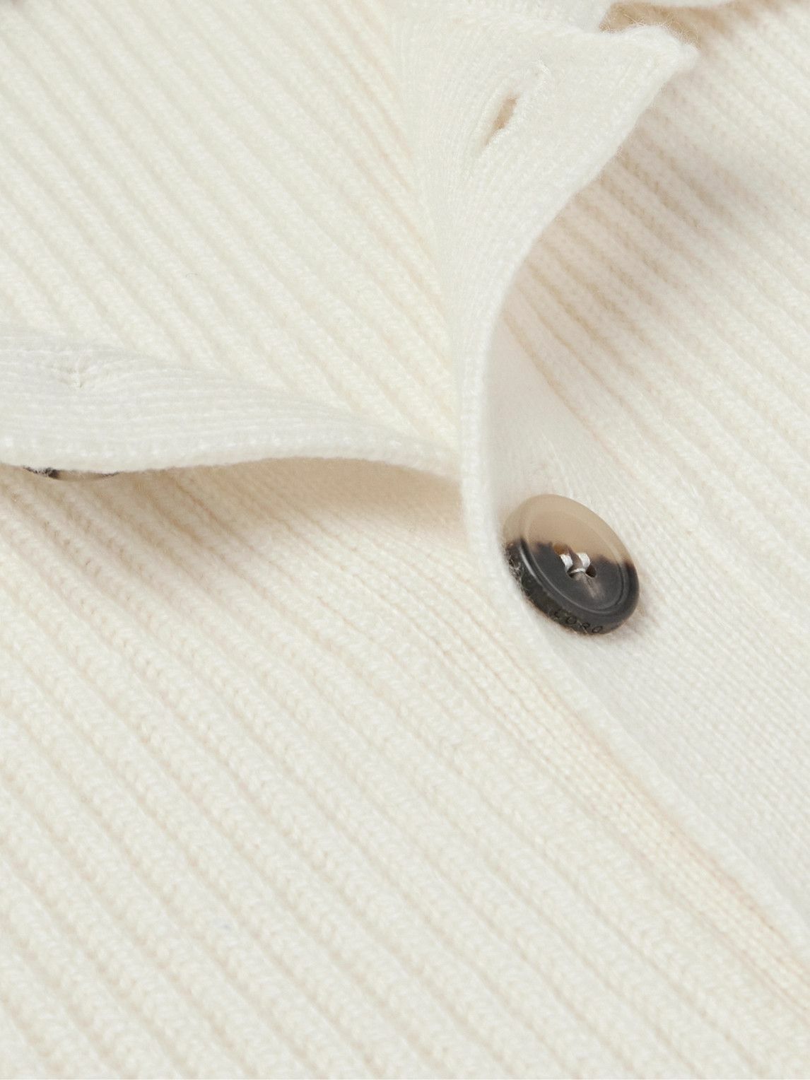 Loro Piana - Leth Ribbed Cashmere Polo Shirt - Neutrals Loro Piana
