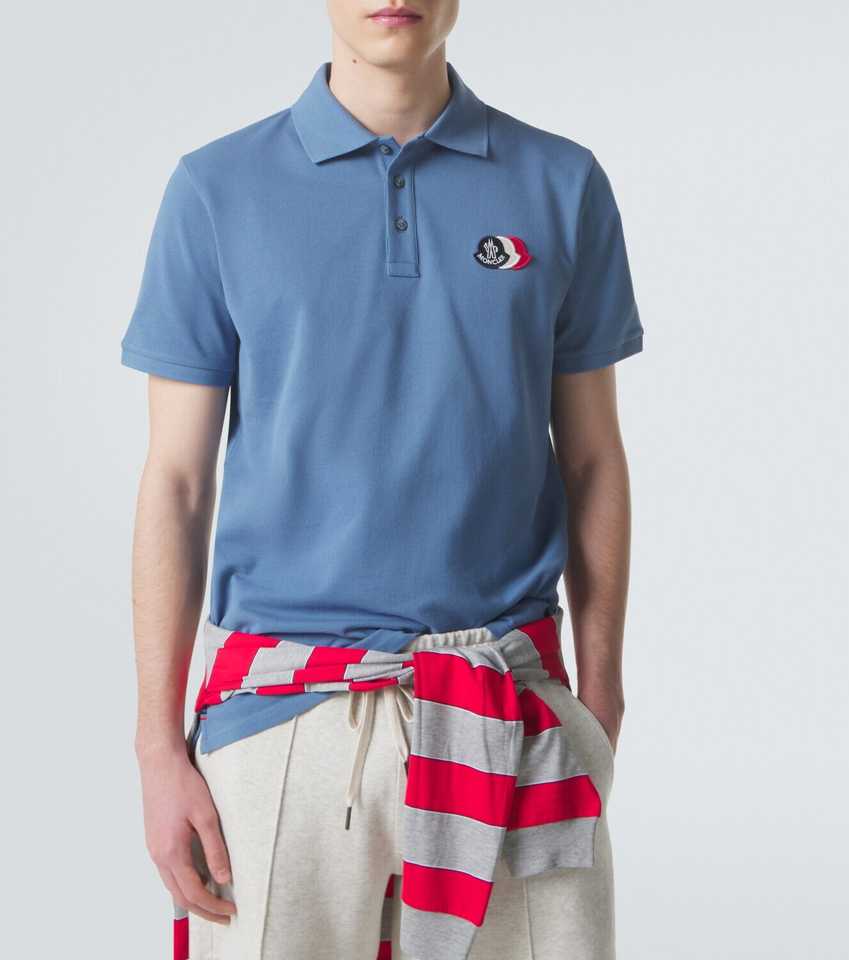 Moncler Logo cotton piqué polo shirt