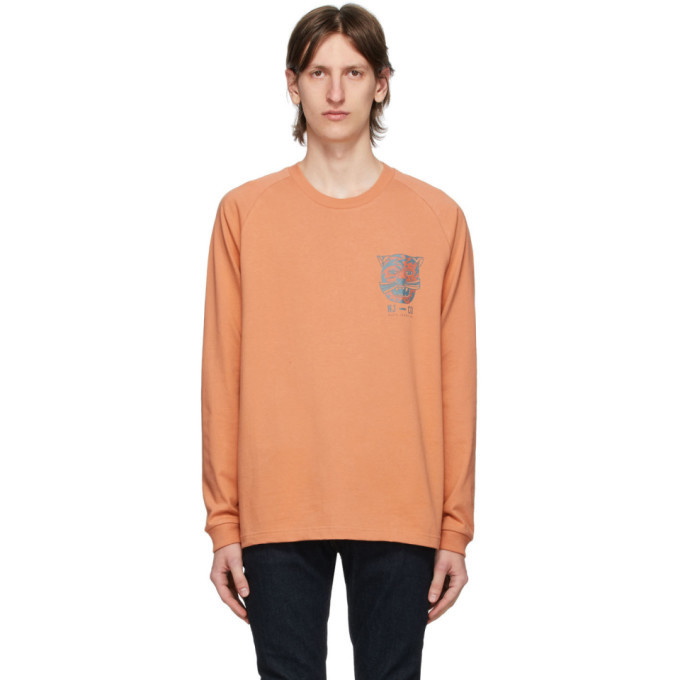 Photo: Nudie Jeans Orange Misfit Creature Bodie Long Sleeve T-Shirt