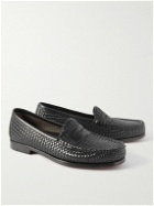 TOM FORD - Neville Woven Leather Loafers - Black