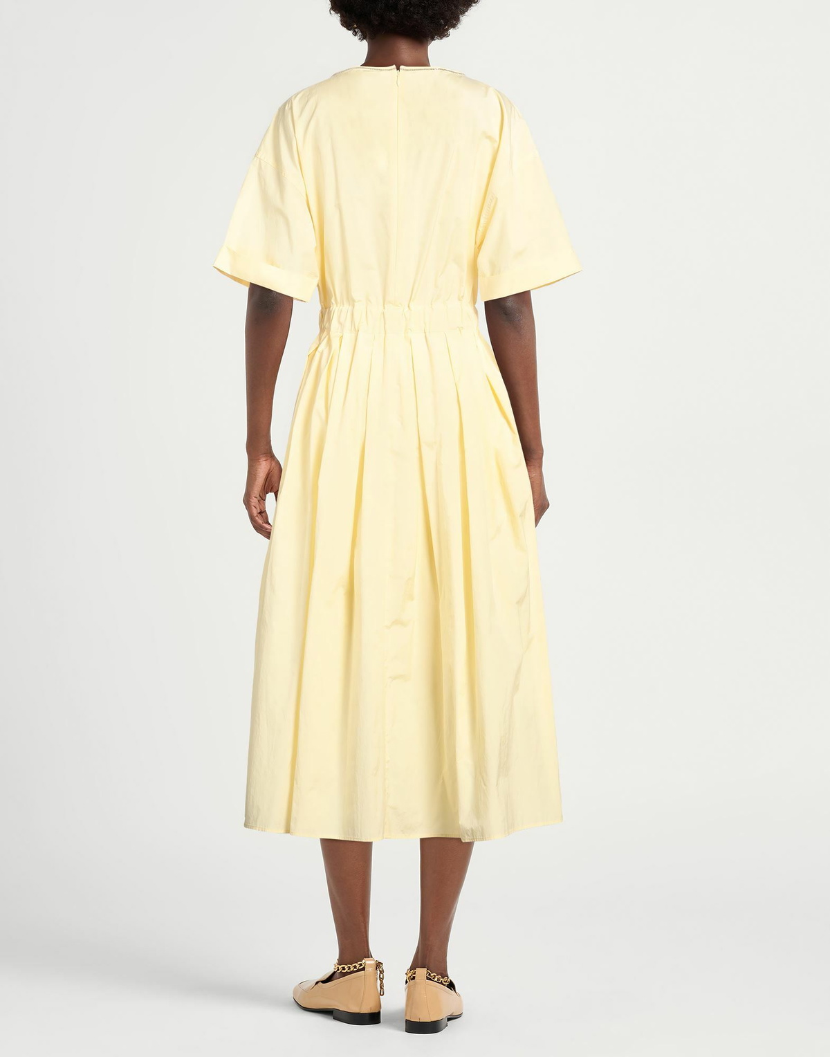 Peserico Womens Midi dress in Yellow