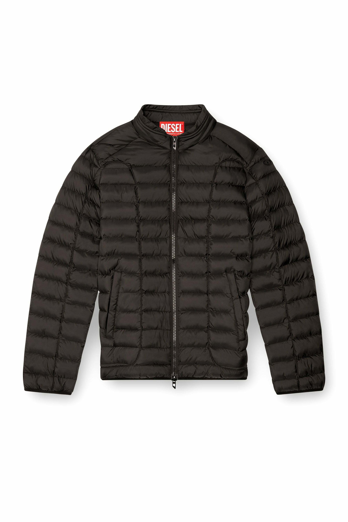 Diesel Puffer jacket in light nylon - Winter Jackets Mens in Black