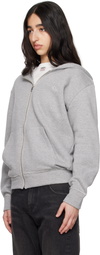 Commission Gray Twisted Zip-Up Hoodie