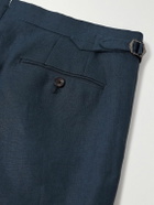 J. Mueser - Waverly Slim-Fit Straight-Leg Linen Suit Trousers - Blue