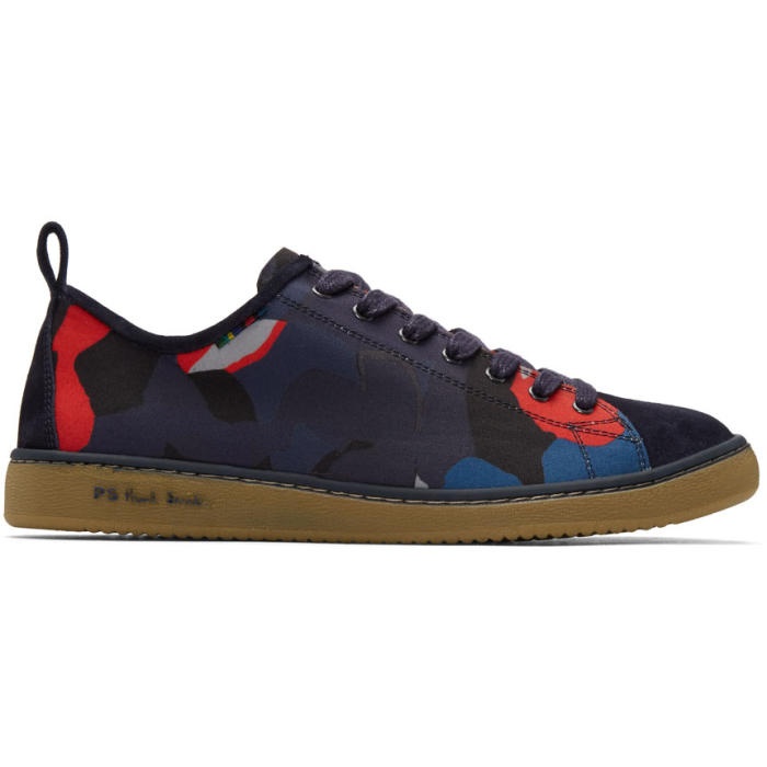 Photo: PS by Paul Smith Navy and Red Camo Miyata Sneakers