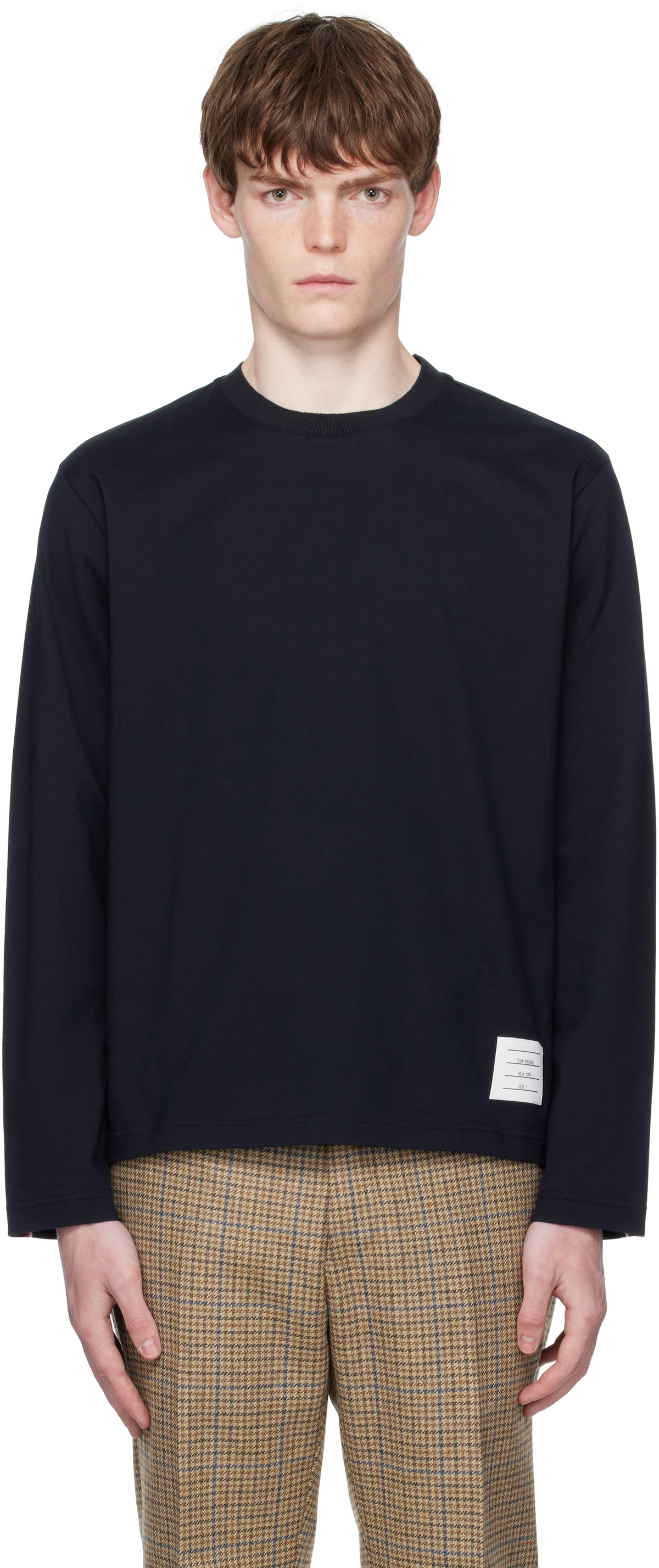 Thom Browne Navy Striped T-Shirt Thom Browne