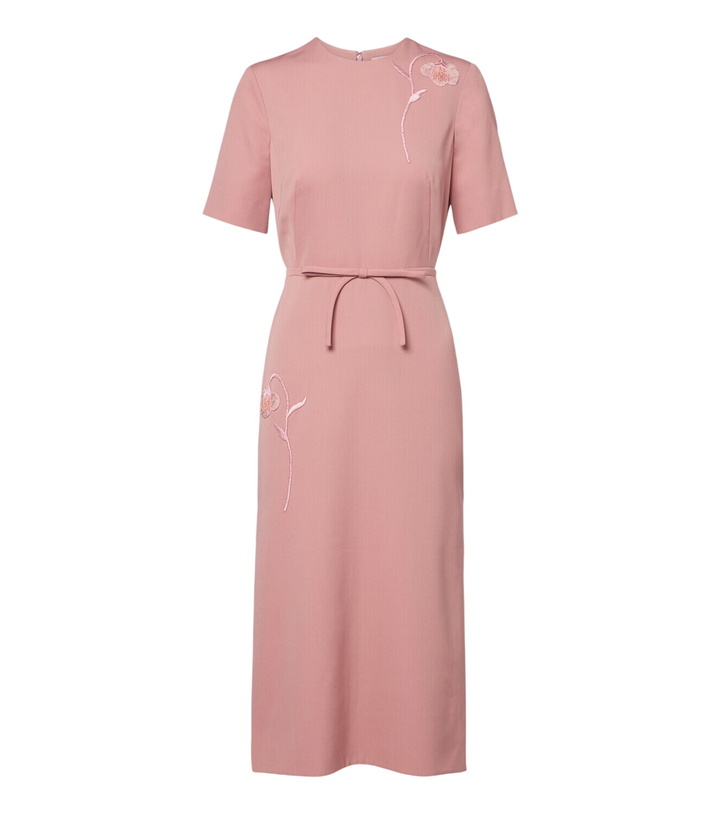 Photo: Erdem Embellished embroidered twill midi dress