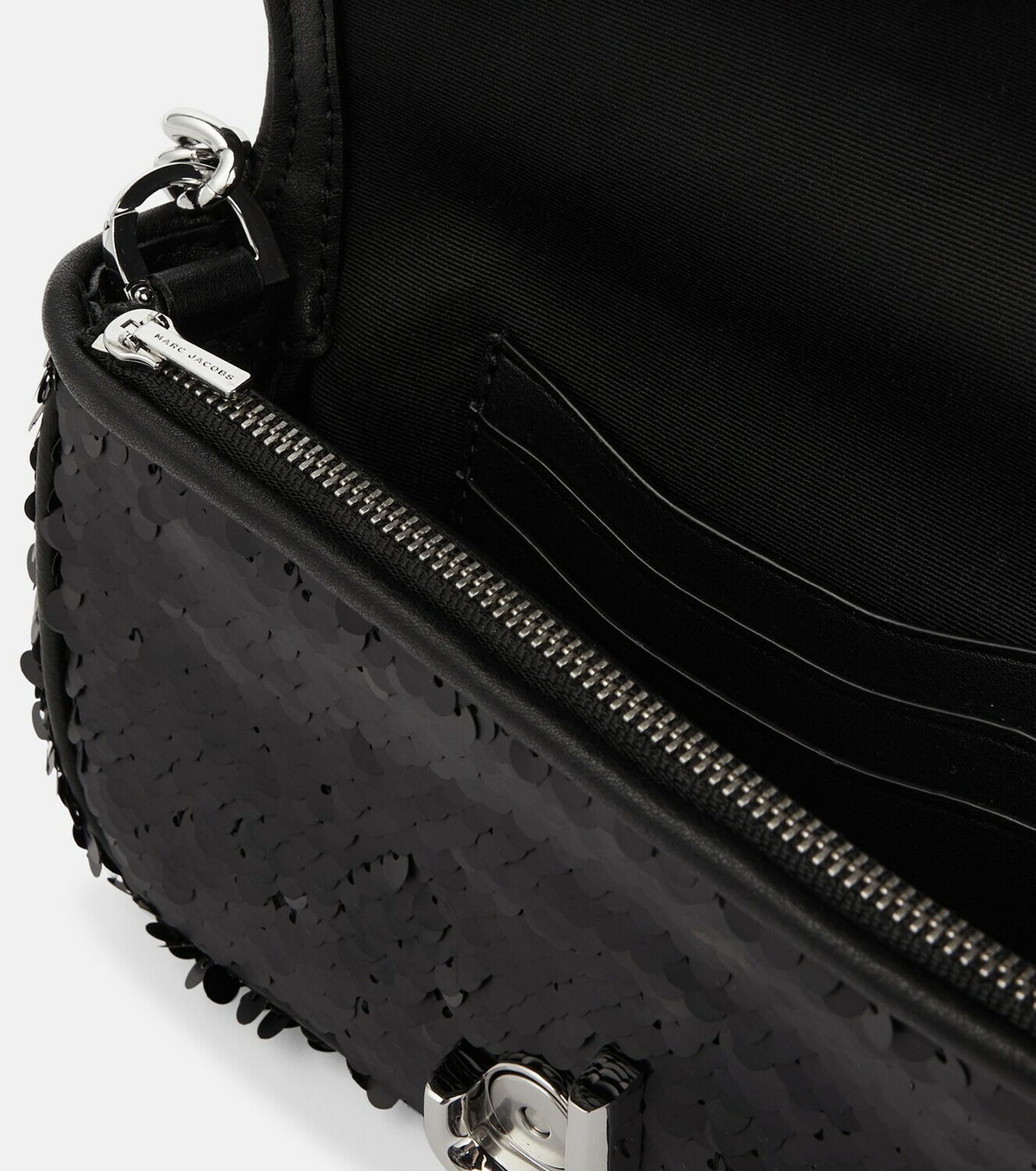 Marc Jacobs The Mini J Marc Shoulder Bag Black Sequined Crossbody Bag main image 0