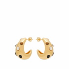 Missoma Women's Stone Encrusted Dome Hoops in Gold 