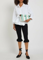 Jacquemus Le Bermuda Playa Ruffled Jersey Capri Trousers Black