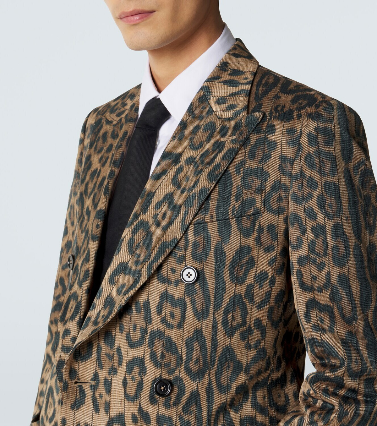 Dolce&Gabbana Leopard-print cotton-blend blazer