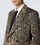 Dolce&Gabbana Leopard-print cotton-blend blazer