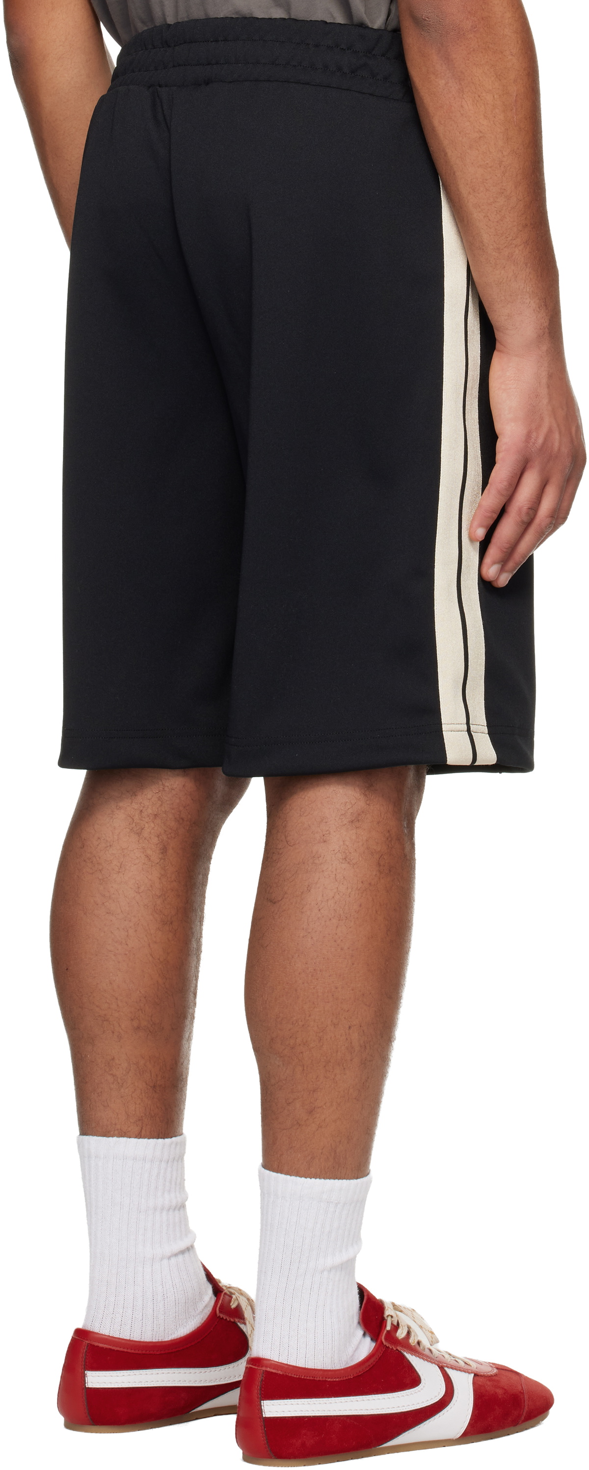 Palm Angels Black Classic Logo Track Shorts