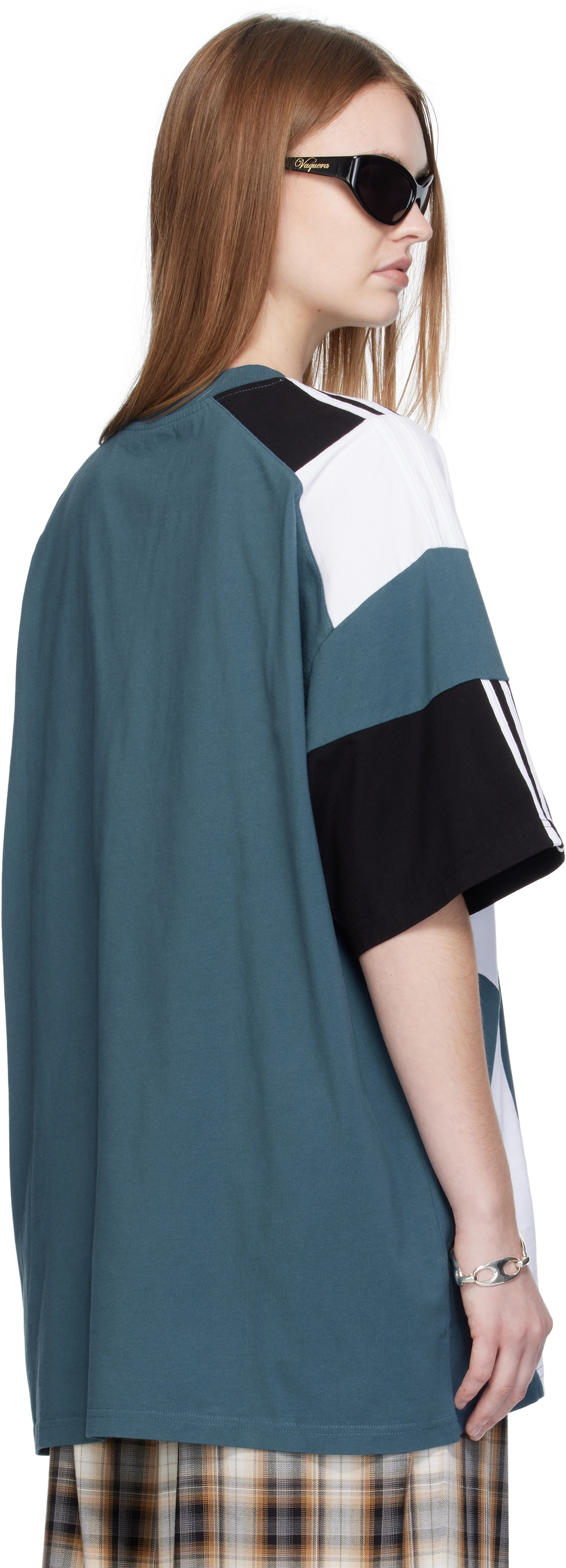Martine Rose Blue Oversized Panelled T-shirt