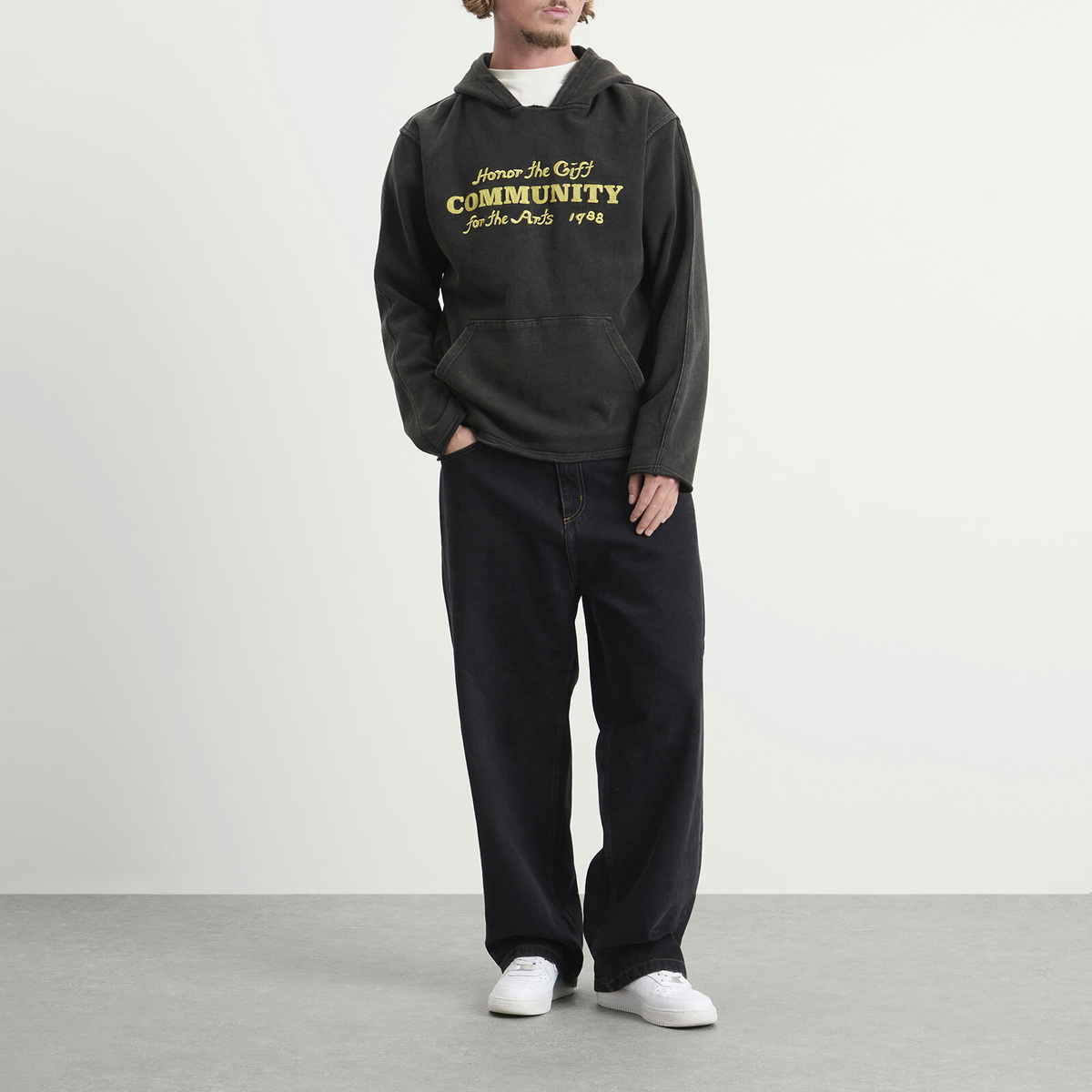 Honor the Gift Men's Vintage Hoodie in Black