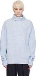 King & Tuckfield Blue Chunky Turtleneck