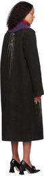 AO Yes Khaki Embroidered Coat
