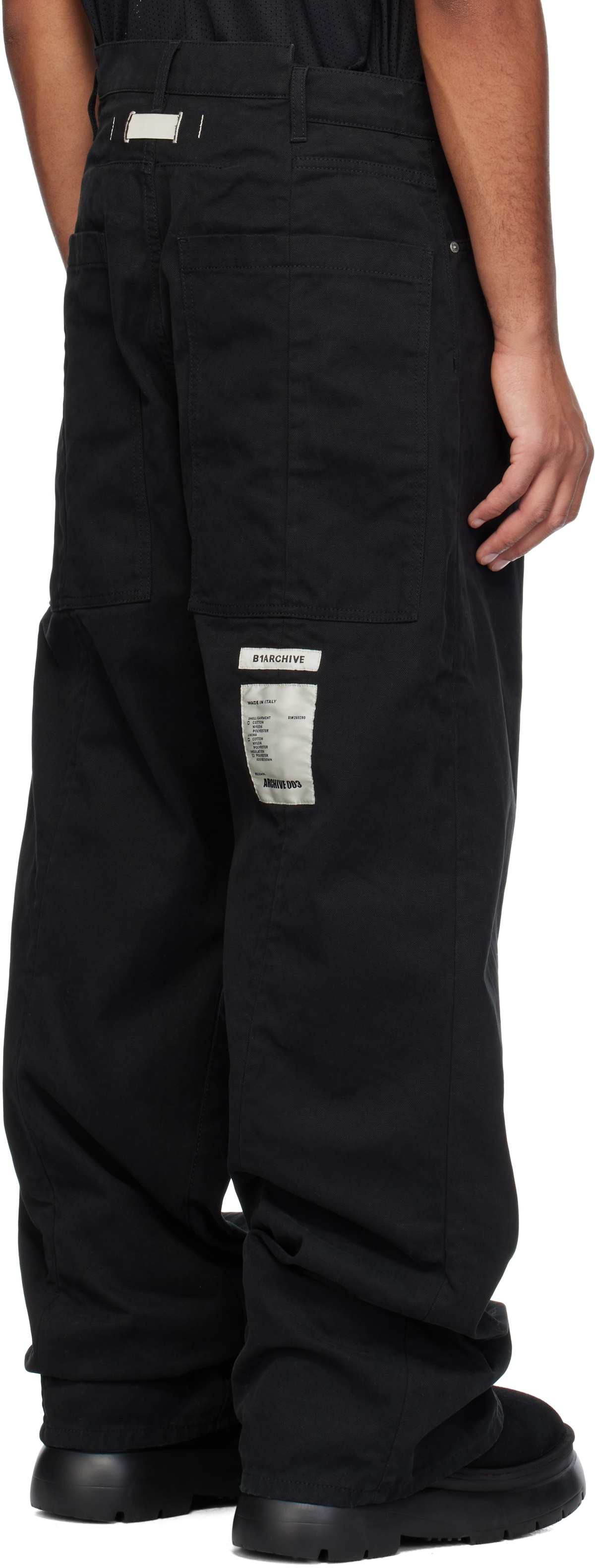 B1ARCHIVE Black Wide Leg Jeans