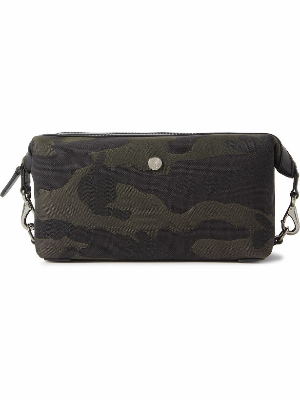 Photo: Mismo - Leather-Trimmed Canvas Wash Bag