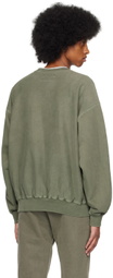 Awake NY Green Embroidered Sweatshirt